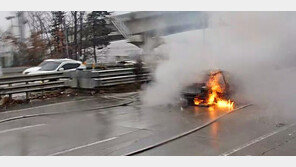 경기 광주 직동터널 부근서 차량 화재…20분 만에 초진