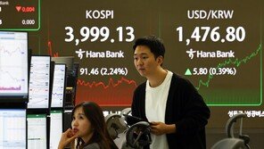 AI 거품우려-반도체 부진에…코스피 4000선 내줘