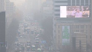 미세먼지로 뒤덮인 서울