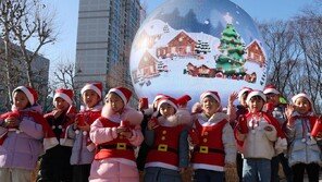 석촌호수에 대형 미디어아트 스노볼