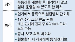 부동산 투자-개발-운영 ‘프로젝트 리츠’ 첫 승인