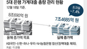 내년에도 가계대출 한파… 총량 2% 증가 그칠듯