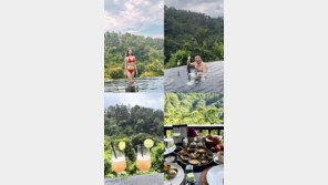 윤정수♥원진서, 발리 신혼여행 공개…원진서 비키니 눈길