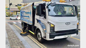 타타대우모빌리티, ‘기쎈’ 기반 전기노면청소차 검증