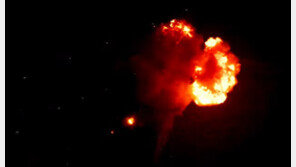 한국 첫 상업 발사체 ‘한빛-나노’ 이륙 중 화염 포착