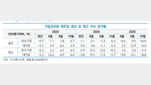 추석연휴 너무 쉬었나…10월 중소제조업 생산 17% ‘뚝’