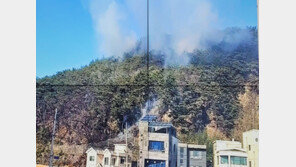 건조특보 속 강릉 강동면서 산불…긴급 진화