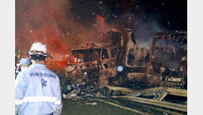 日폭설경보에 고속도로 67대 연쇄 추돌…20여명 사상