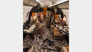 조슈아에 턱뼈 부러진 유튜버…전용기에 돈·총기 잔뜩 깔고 ‘찰칵’