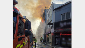 광주 충장로 4층 규모 상가서 불…2명 연기흡입