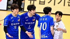 한전, KB손보에 역전승·4위 도약…GS, 현대건설 9연승 저지