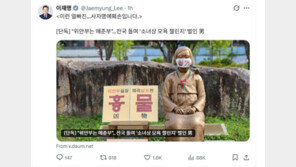 李대통령, 소녀상 모욕 극우단체에 “이런 얼빠진…사자명예훼손”