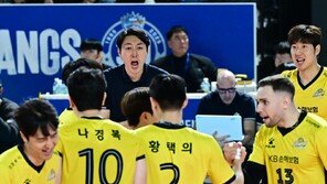 KB손보, 삼성화재에 3-1 역전승…하현용 대행 체제 첫 승