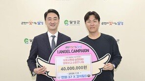 강민호 등 삼성라이온즈 선수들, 달성복지재단에 자선행사 수익금 전액인 4000만 원 기부