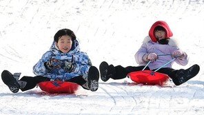 썰매따라 웃음소리 미끄러지네