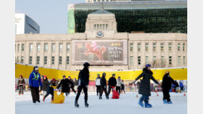 서울광장 스케이트장, 개장 26일 만에 이용객 10만 명 돌파