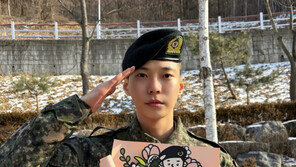 ‘현역 입대’ NCT 도영, 기초군사훈련 마쳤다…늠름한 거수경례