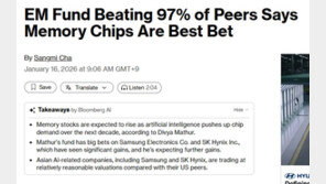 “지금이라도 메모리 반도체에 베팅하라”-블룸버그