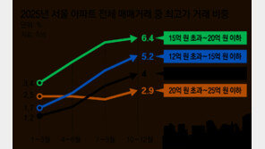 ‘6억 대출’ 가능한 12억~15억 아파트, 최고가 거래 급증