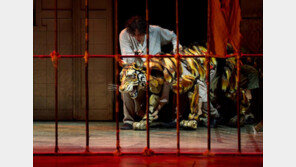 15㎏ 꼭두각시 조작하며 호랑이 동작 생생하게