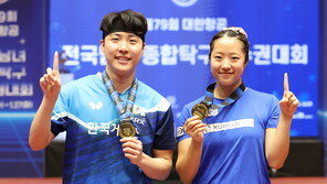 탁구 간판 신유빈, 종합선수권 혼복·단체전 우승 ‘2관왕’