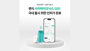 랜식, 사이바이오닉스의 연속혈당측정기  ‘GS1’ 국내출시 인허가 완료