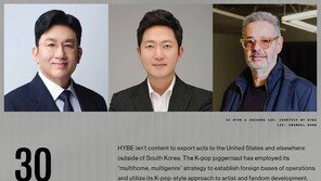 방시혁·이재상·아이작 리…하이브 3人, ‘빌보드 파워 100’ 나란히 선정