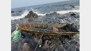 제주 해안가서 정체불명 목선…“범죄 혐의 없어”