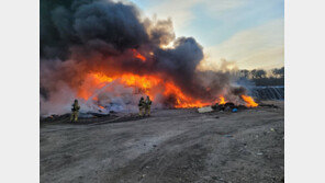 포항 쓰레기 매립장서 화재, 폐기물 500t 소실