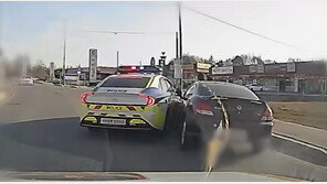 “무면허 들킬라”…경찰차 들이받고 10㎞ ‘광란의 질주’ 외국인 (영상)