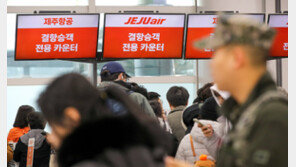 “낼 출근인데 큰 일이네요”…제주공항 ‘셧다운’에 이용객 ‘발동동’