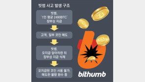 [단독]실수로 ‘비트코인 벼락’… 80여명 바로 매도, 1분새 16% 폭락