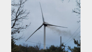 양산 풍력발전기 화재, 2시간30분만에 꺼졌다…6명 대피