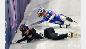 미국에 걸려 ‘꽈당’…韓쇼트트랙 혼성계주 결승행 좌절 ‘6위’