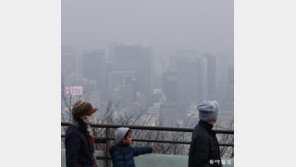 흐릿한 도심… 전국 대부분 미세먼지 농도 ‘나쁨’