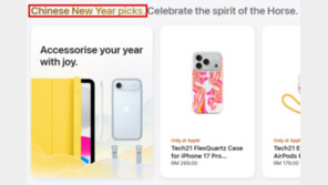 애플 공식 홈페이지에 ‘중국설’ 표기 논란…“음력설로 바꿔야”