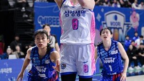 ‘이주연 위닝샷’ 여자농구 삼성생명, 우리은행에 역전승…3위 도약