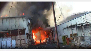 안동 정미소 화재, 사상없어…공장 3동·잡곡류 1천t 소실