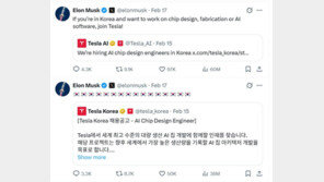 머스크 태극기 내걸며 “韓반도체 인재들, 테슬라로 오라”