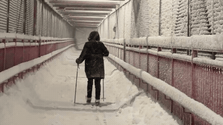 美 뉴욕 덮친 60cm ‘눈폭풍’…스키·썰매 즐긴 시민들 (영상)