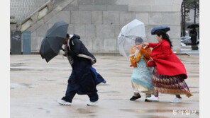 봄 시샘 강풍에… 외국인 관광객들도 화들짝