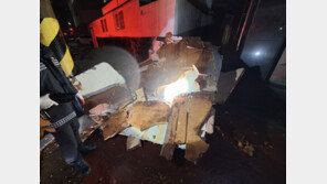 신호등 기울고 건물 외장재 와르르…제주 태풍급 강풍 피해 37건