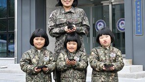 세쌍둥이 딸과 모발 기부한 해군상사