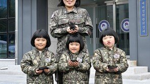해군 이은주 상사, 세쌍둥이와 함께 소아암 환자 위한 모발 기부