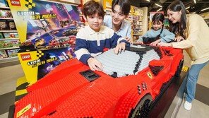 레고로 만든 스포츠카와 함께…