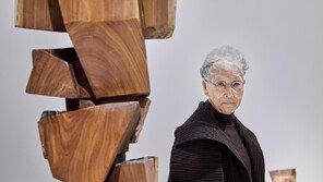 ‘전기톱을 든 할머니 조각가’ 김윤신, 깎고 다듬고… 나무와 하나된 70여년