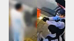 테이저건 맞고도 꿈쩍않던 190㎝ 거구의 폭행범, 삼단봉으로 제압