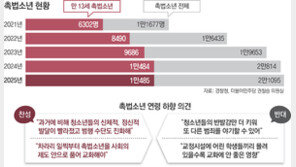 ‘13세 촉법소년’ 5년새 1.6배인 1만명… ‘연령 하향’ 다시 논란