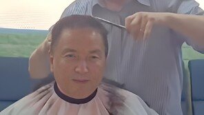 김영환 삭발 “나를 컷오프할 수 있는 사람은 도민뿐”