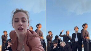 BTS ‘스윔’ 뮤비 등장한 릴리 라인하트, 멤버들과 인증샷 공개